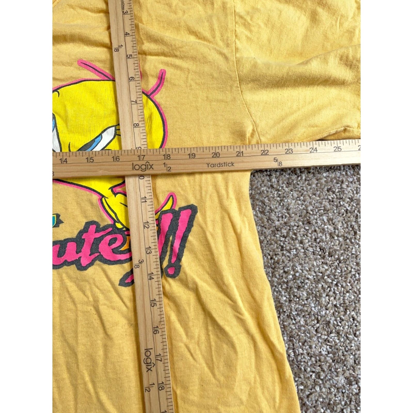 Vintage VINTAGE VTG Looney Tunes Tweety Bird Mood Swing T-Shirt Adult Large Dark Yellow Cotton Size US L / EU 52-54 / 3 - 6 Thumbnail