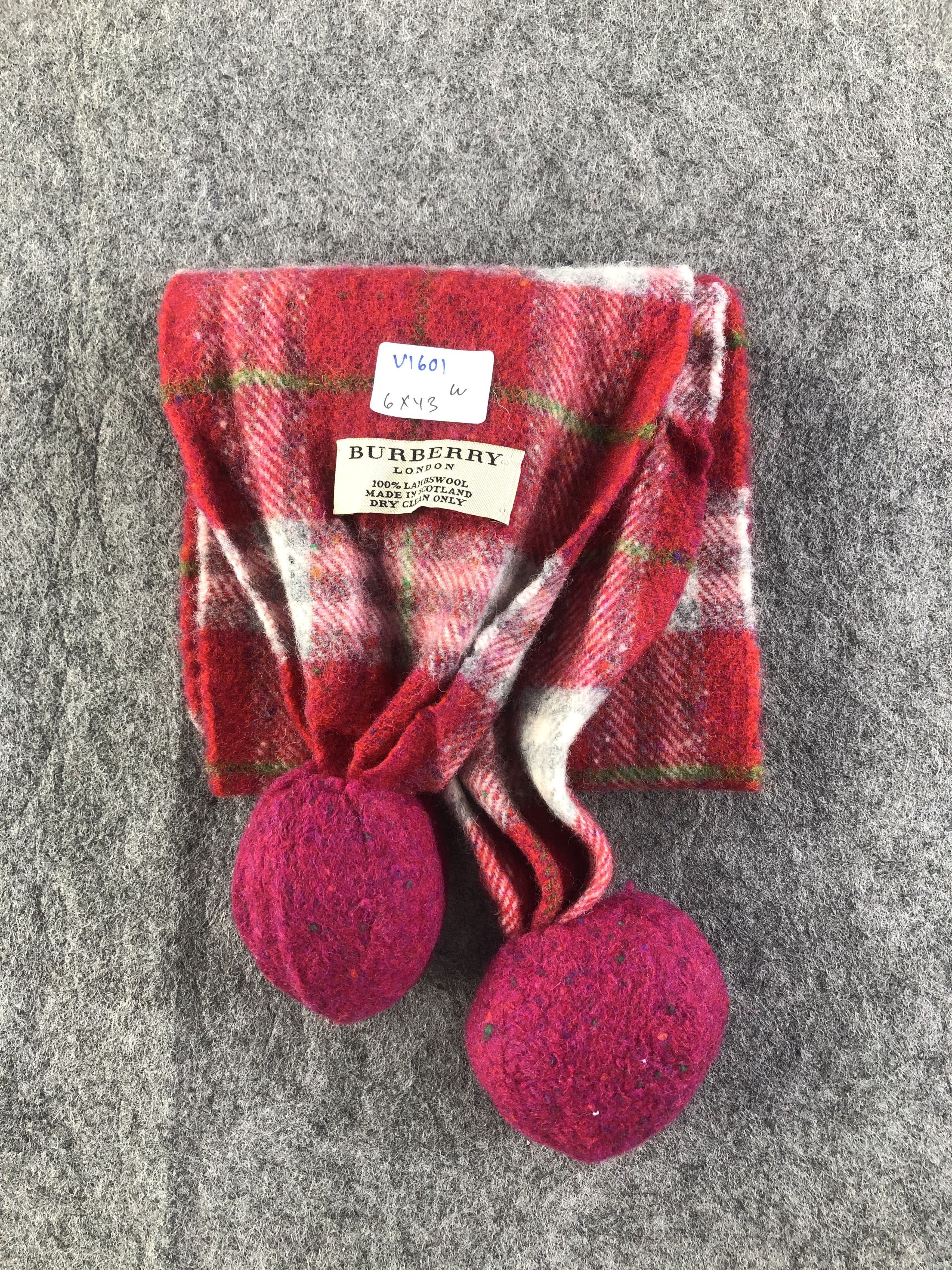 Burberry Burberry Nova Check Wool Bobbles Scarf Muffler V1601 Size ONE SIZE - 5 Thumbnail