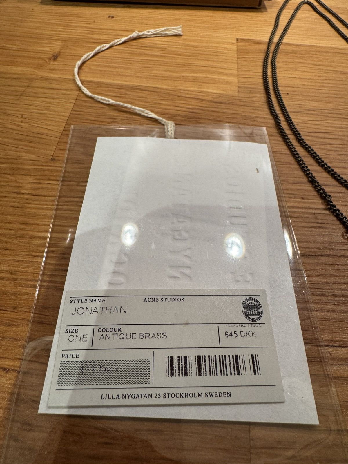 Acne Studios Archive “Jonathan” Brass Necklace Size ONE SIZE - 4 Thumbnail