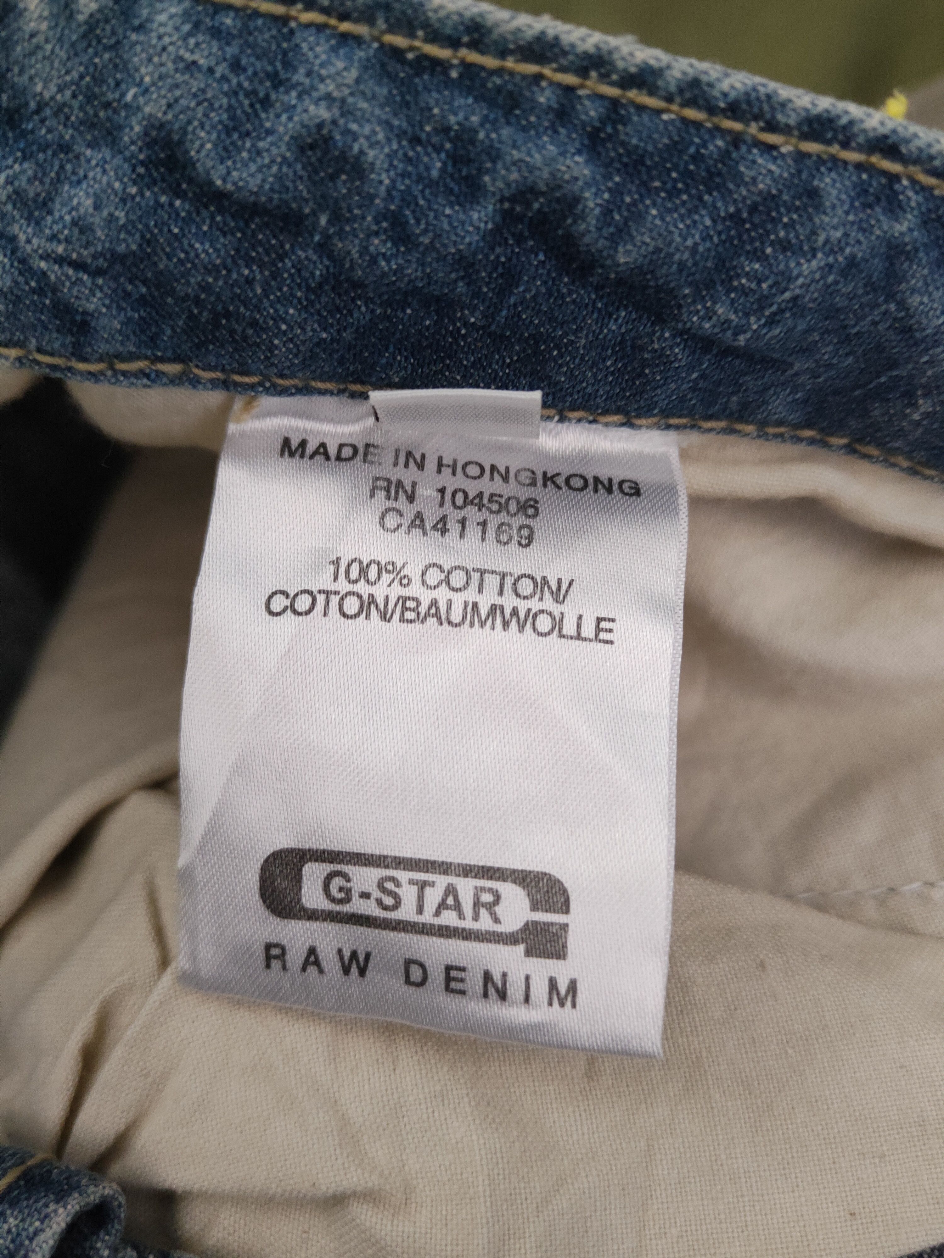 G-Star DL G Star Raw Blue Distressed Ripped denim Jeans #1321 Size US 35 - 18 Thumbnail