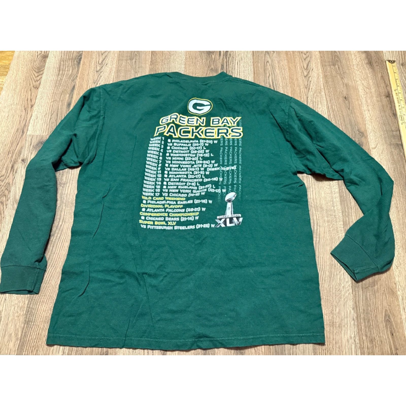 Jerzees VINTAGE Jerzees Sweatshirt Men's XL Wisconsin Green Bay Packers Superbowl Champions Shirt Mens XL Green Packers Jersey Sweatshirt Size US XL / EU 56 / 4 - 2 Thumbnail