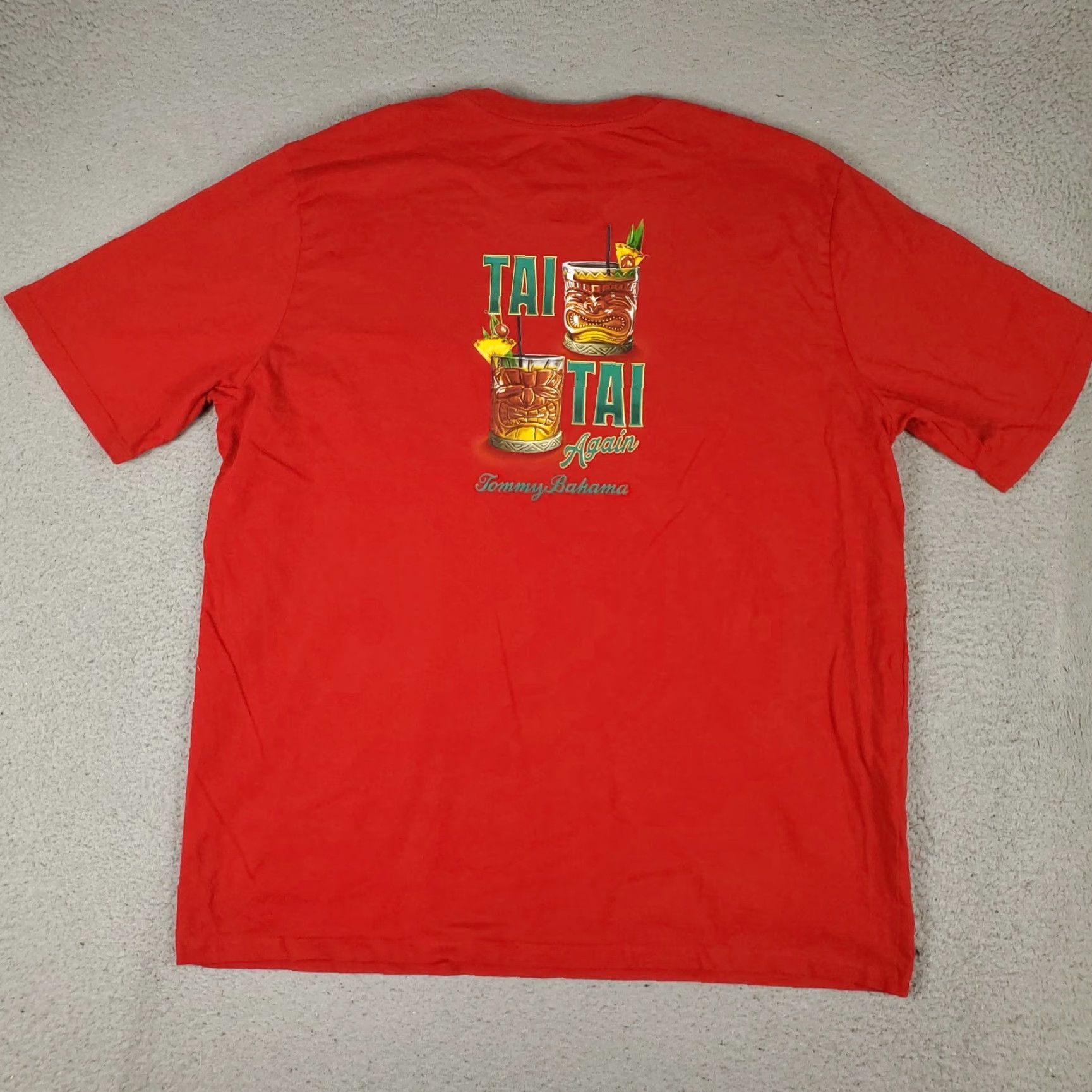 Tommy Bahama Tommy Bahama T-Shirt Mens XL Red Mai Tai Graphic Short Sleeve Adult Size US XL / EU 56 / 4 - 5 Thumbnail