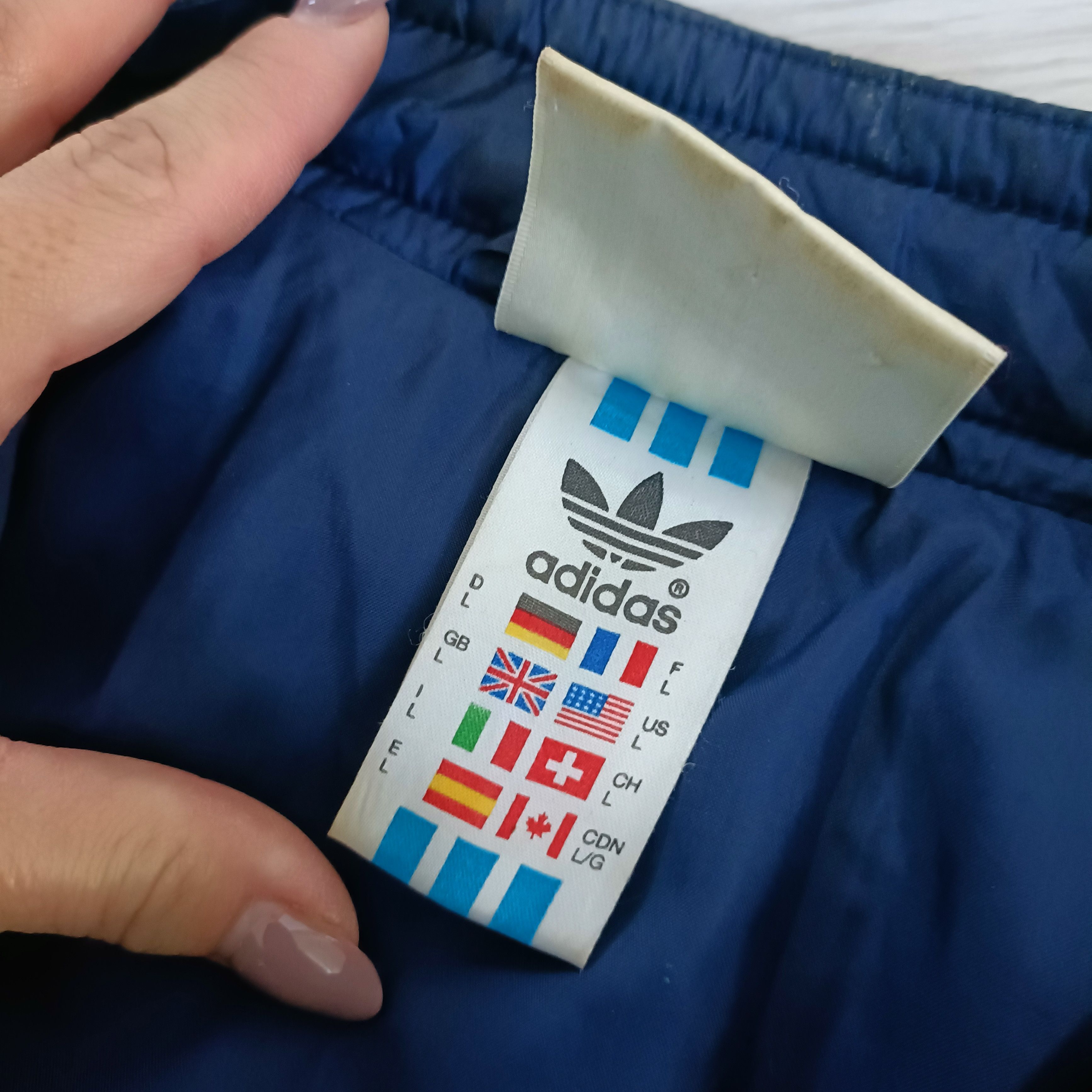 Adidas × Vintage Men's Blue Full Zip Track Jacket ! Size US L / EU 52-54 / 3 - 5 Thumbnail