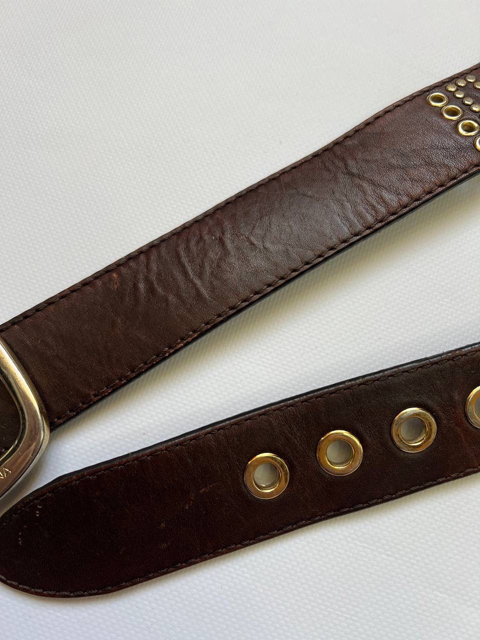 Dolce & Gabbana × Vintage Vintage Dolce Gabbana sequins letters leather logo belt y2k Size ONE SIZE - 9 Thumbnail