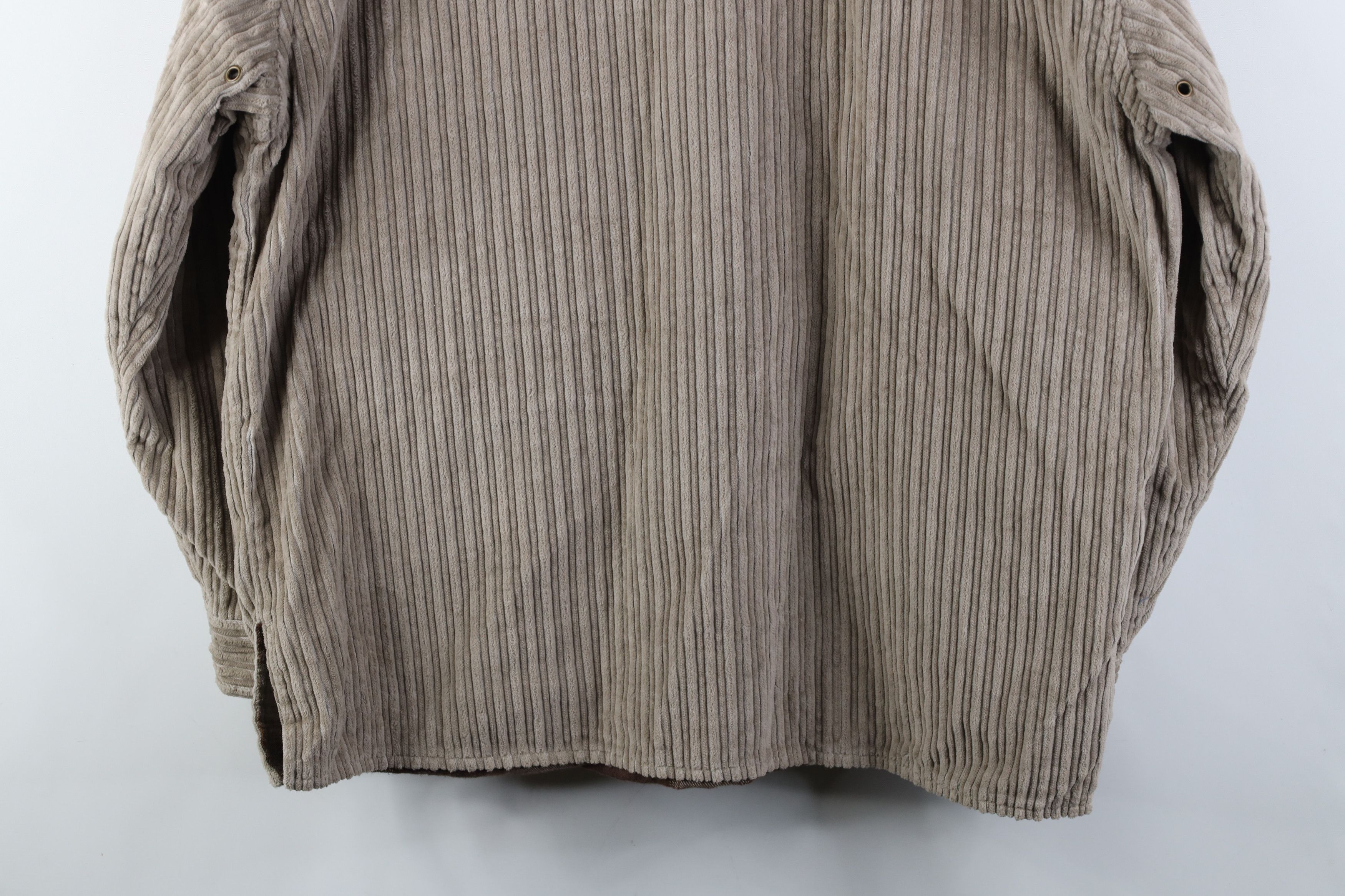 Vintage Vintage 90s Streetwear Suede Leather Collar Corduroy Jacket Size L / US 10 / IT 46 - 16 Thumbnail