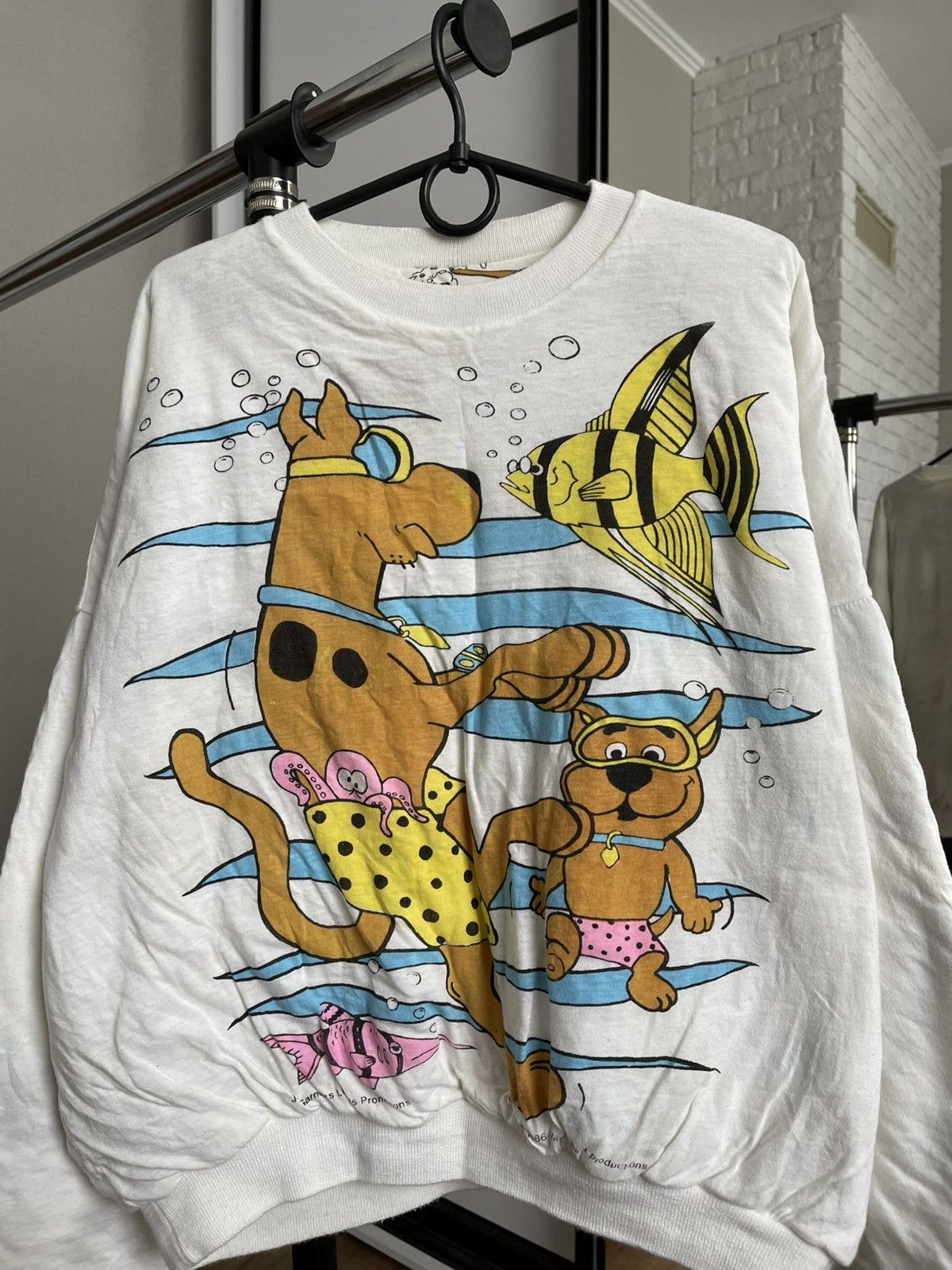 Vintage 1986 Scooby Doo Hanna Barbera Vintage Reversible Sweatshirt Size US M / EU 48-50 / 2 - 11 Thumbnail