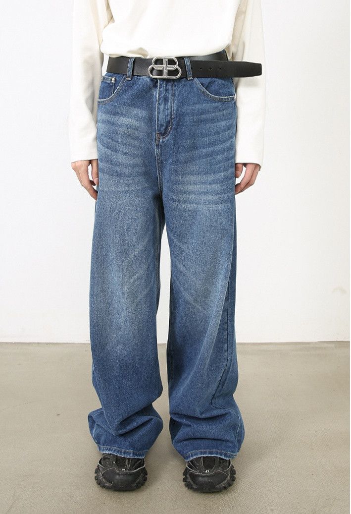 Japanese Brand × Jean Blue Washed Distressed Jeans Size US 32 / EU 48 - 1 Thumbnail