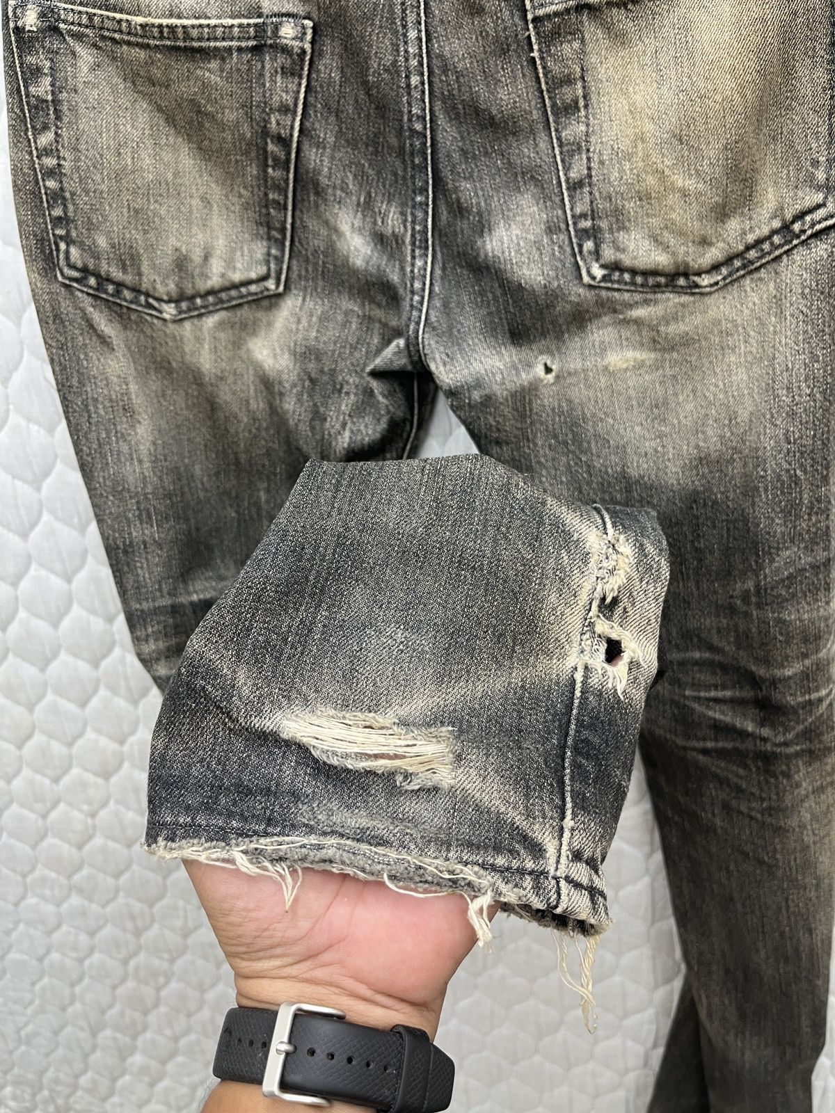 Ships Jet Blue × Vintage 🔥🔥🔥ARCHIVE SHIPS JET BLUE DISTRESSED SELVEDGE DENIM Size US 30 / EU 46 - 16 Thumbnail