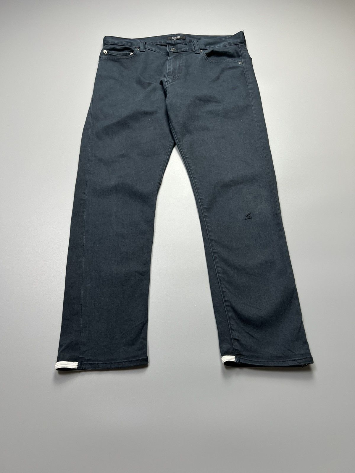 Undercover Undercoverism - AW12 Hem Piping Chino - Pants(Navy BlueDark) Size 30" / US 8 / IT 44 - 2 Thumbnail