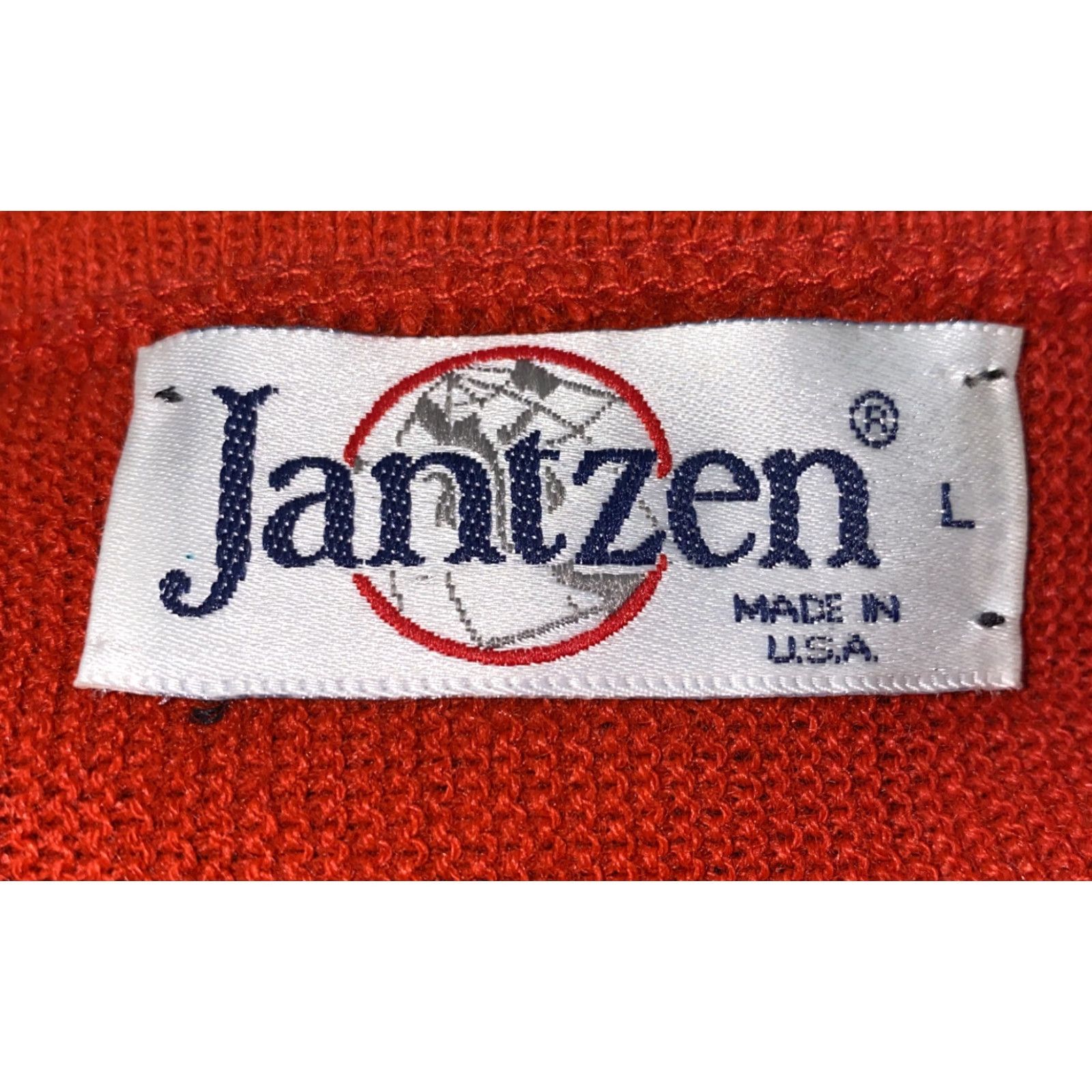 Jantzen Jantzen Mens Red USA Made V-Neck Sweater Size L OLD COURSE ST. ANDREWS Mens Sweater Red USA Made V-Neck Jantzen Size US L / EU 52-54 / 3 - 6 Thumbnail
