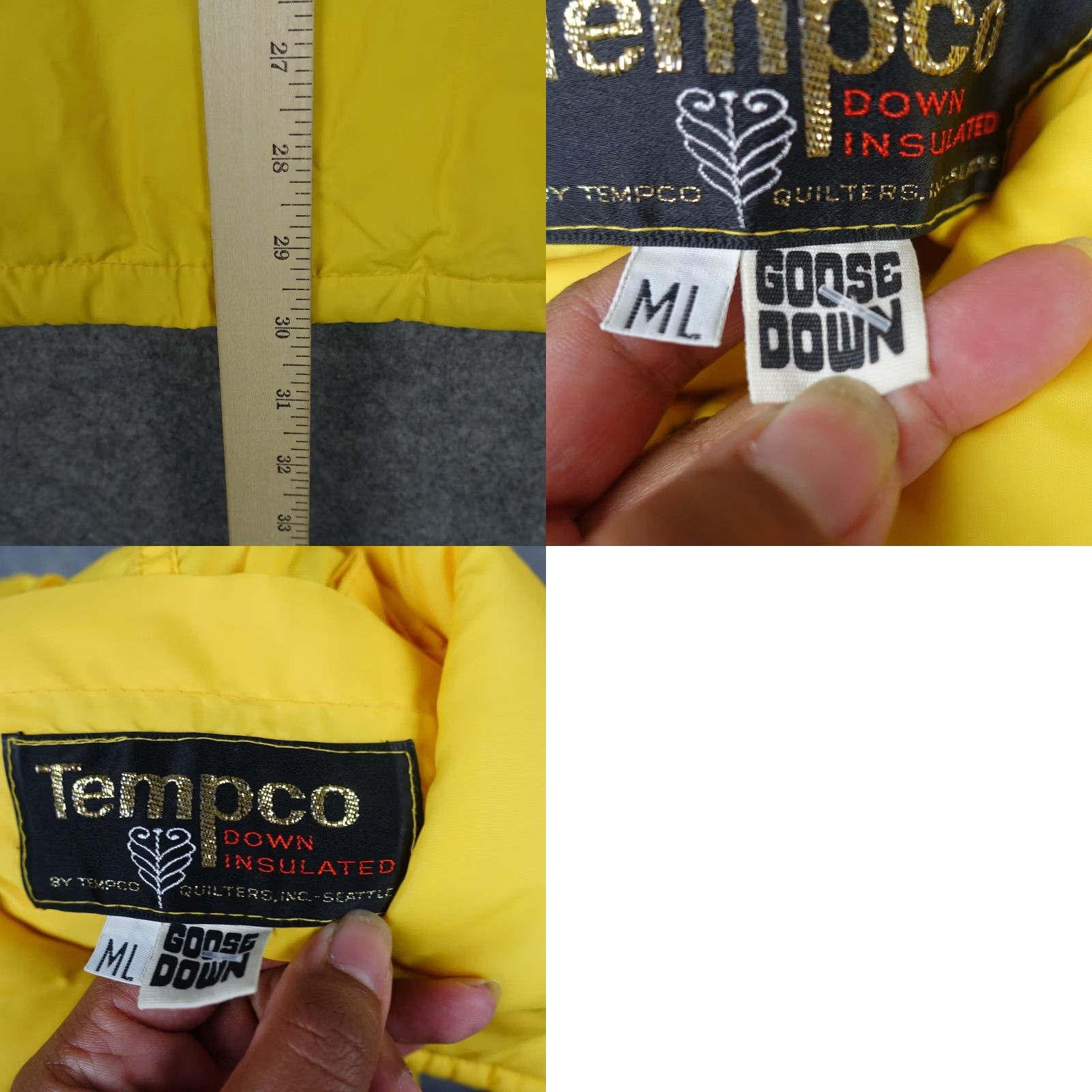 Vintage VINTAGE Tempco Jacket Mens M Regular Yellow Down Insulated 80s Puffer Zip Size US M / EU 48-50 / 2 - 11 Thumbnail