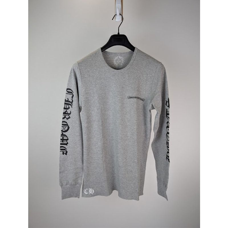 Chrome Hearts o1rshd1 Scroll Logo Long-Sleeve T-Shirt in Grey Size US L / EU 52-54 / 3 - 8 Thumbnail