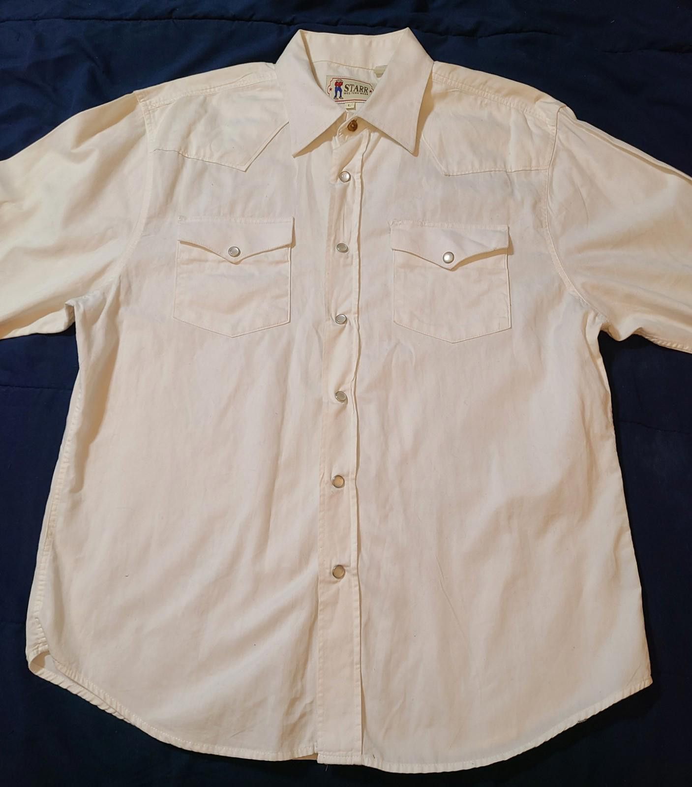 Designer Starr Western Wear Western Shirt Mens Size Large Pearl Snaps Size US L / EU 52-54 / 3 - 3 Thumbnail