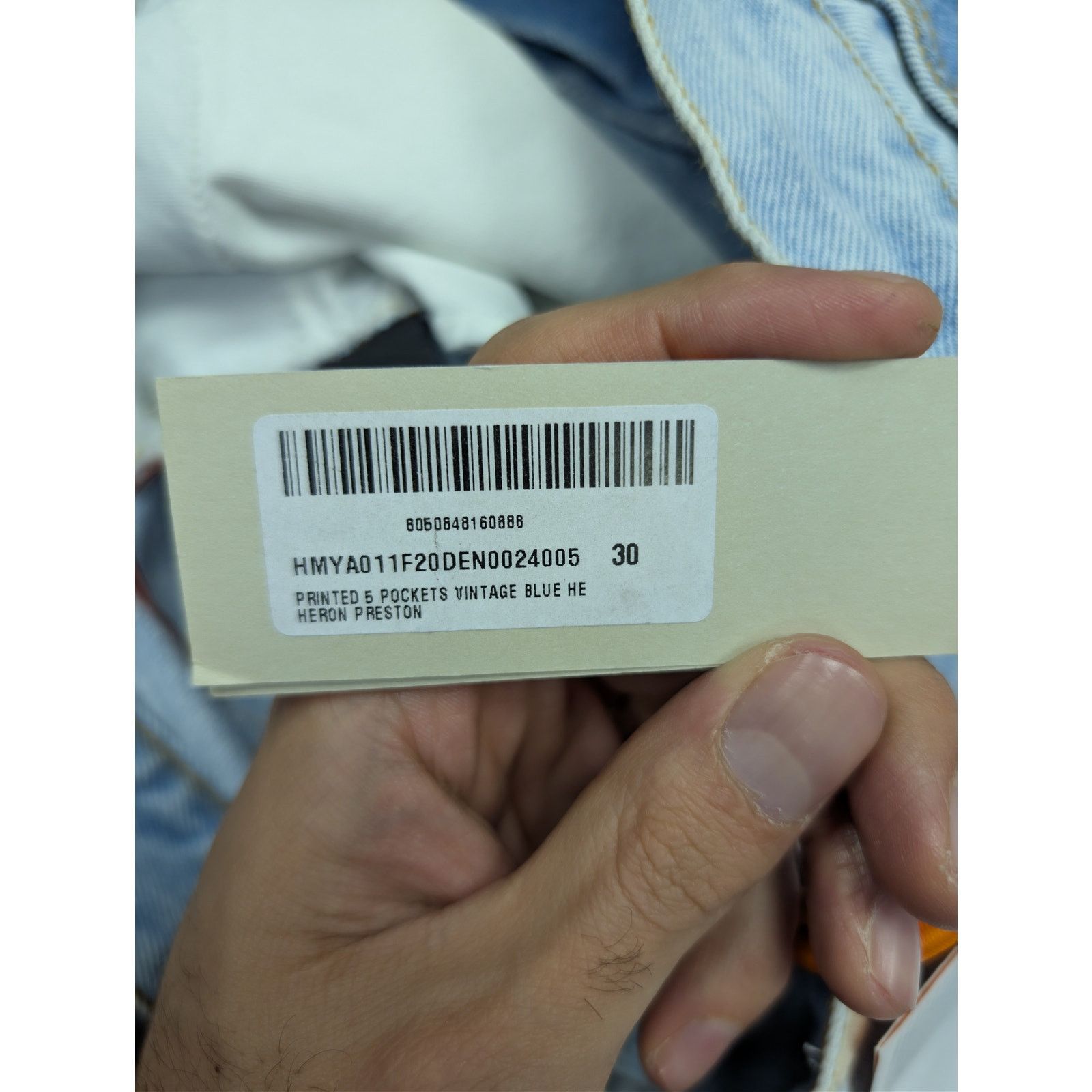 Heron Preston o1rshd1 Printed 5 Pockets Vintage Denim Jeans in Blue Size US 30 / EU 46 - 22 Thumbnail