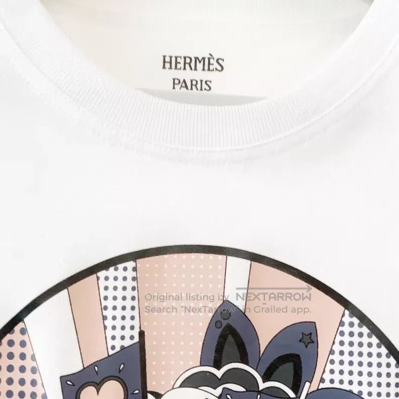 Hermes Hermes Cartoon Rainbow Pegasus Printed White T-Shirt Size XXS / US 00 / IT 34 - 4 Thumbnail