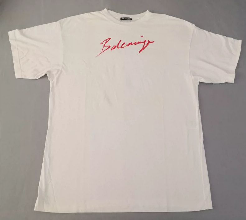 Balenciaga Balenciaga Short-sleeve T-shirt, XXS size, red letter logo Size US XXS / EU 40 - 1 Thumbnail