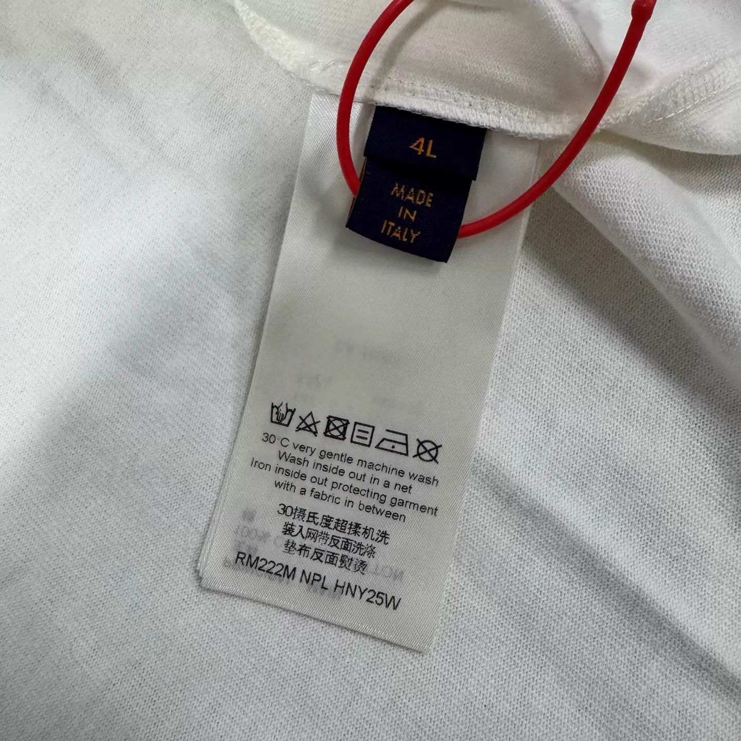 Louis Vuitton LV White Classic Graffiti Embroidered Logo Tee 4L Size 4XL / US 24-26 - 7 Thumbnail