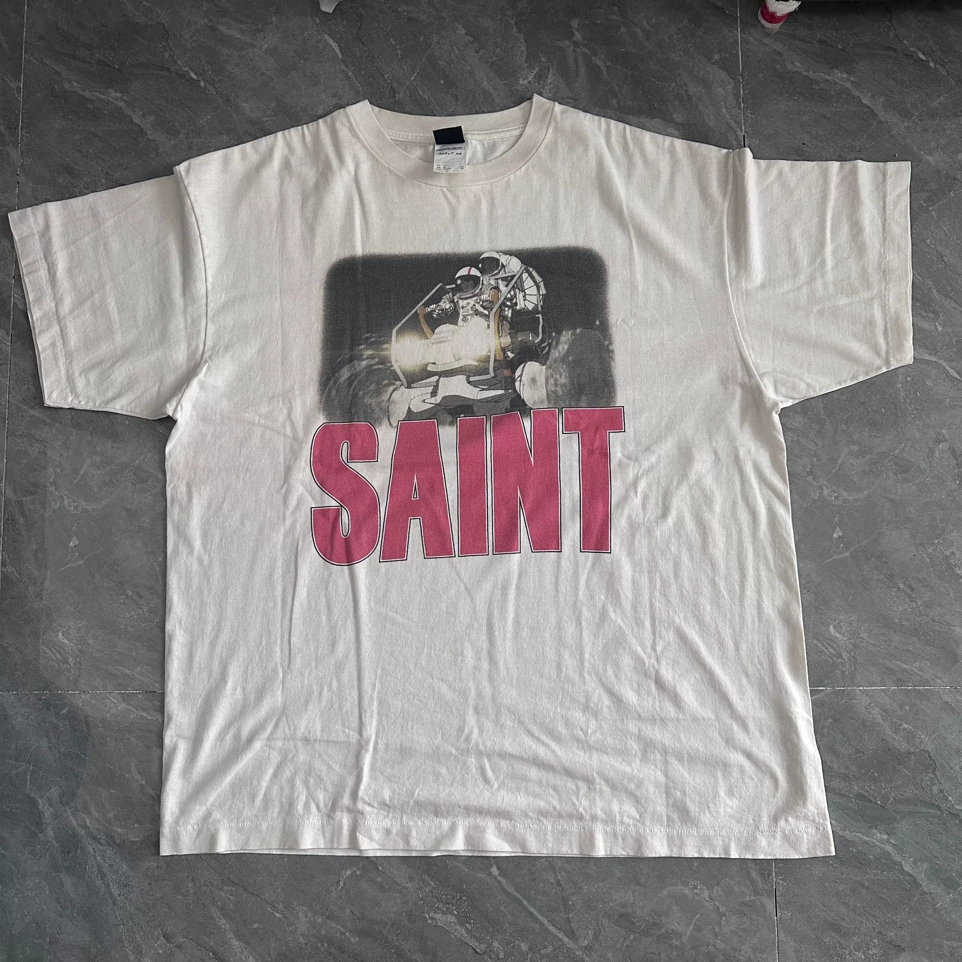 Saint Michael Saint Michael Washed White Short Sleeve Size US XXL / EU 58 / 5 - 1 Thumbnail