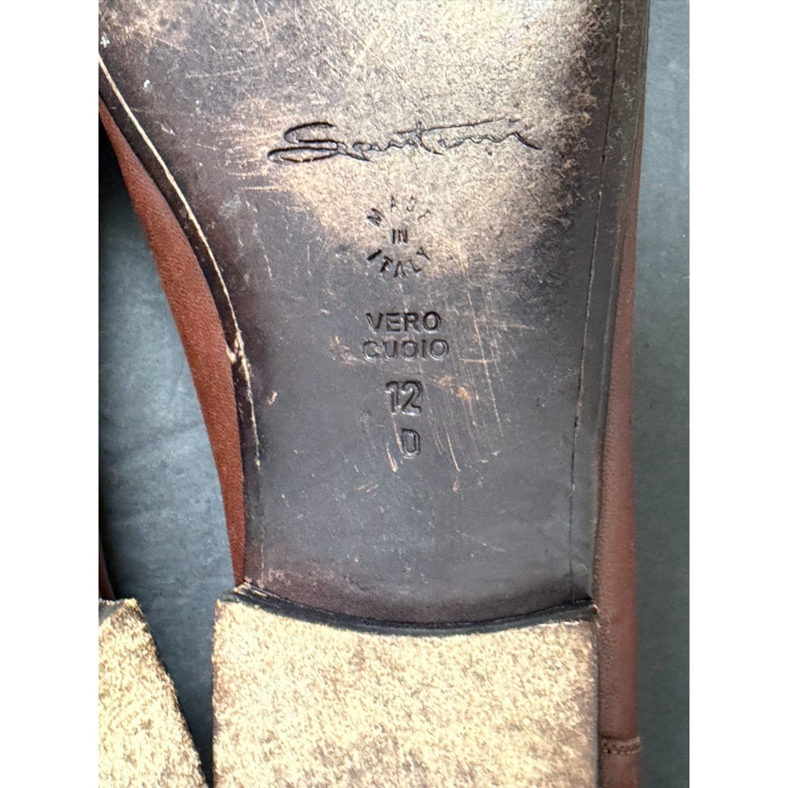 Santoni SANTONI Casual Leather Loafer Slip-On Shoes Men US 12 D $599 Size US 12 / EU 45 - 10 Thumbnail