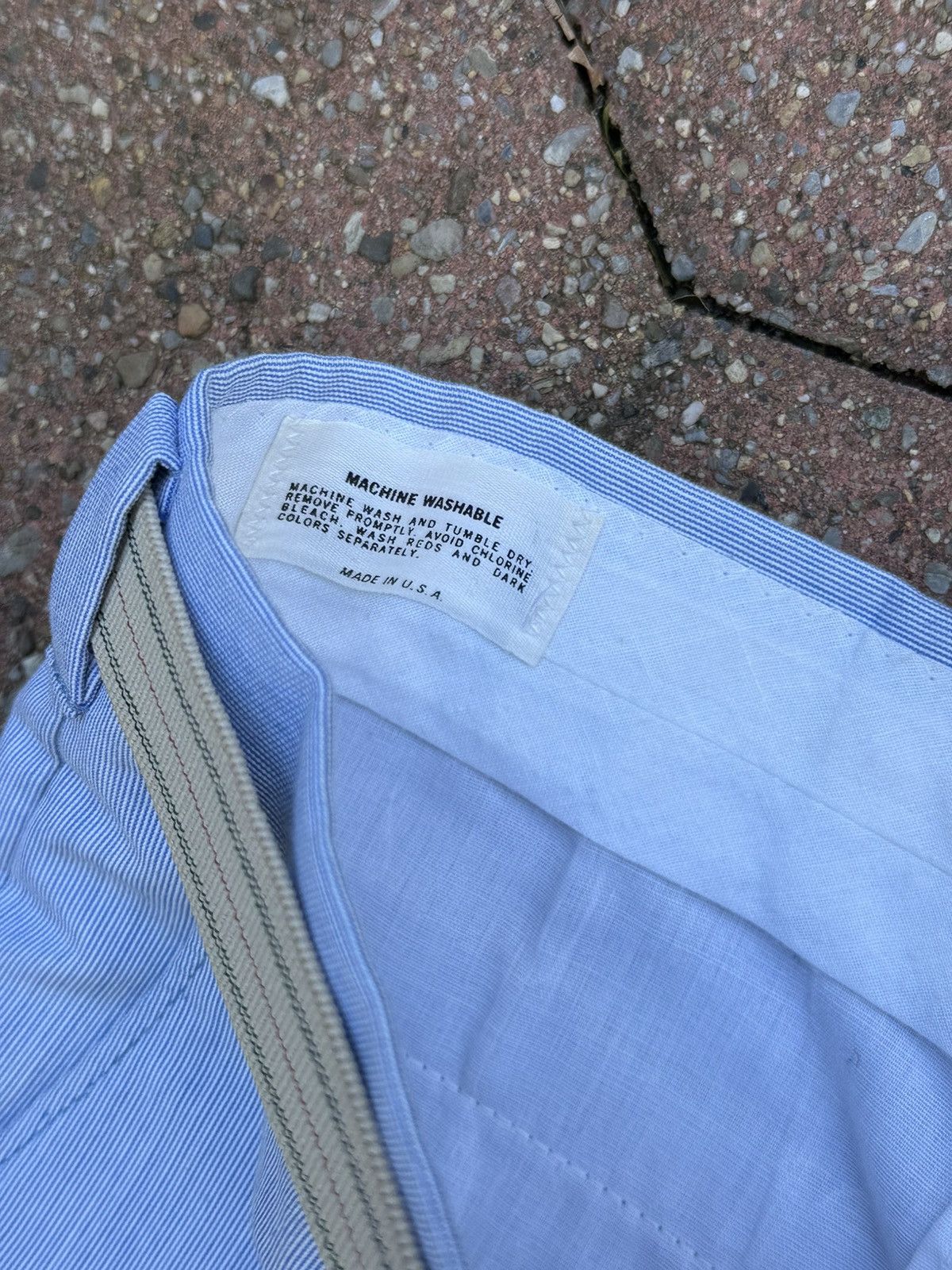 Vintage Vintage 1960s Handmade Blue Slacks Pants Custom 1of1 USA Size US 34 / EU 50 - 4 Thumbnail