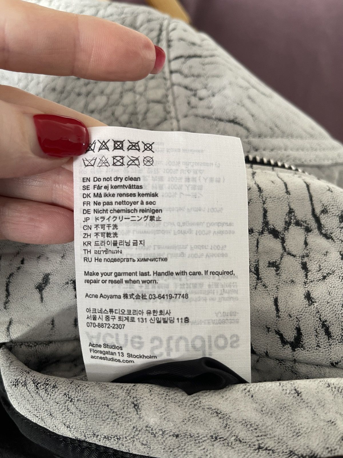 Acne Studios Acne Studios Cropped Grey Leather Jacket Size Small/US4 Size S / US 4 / IT 40 - 9 Thumbnail