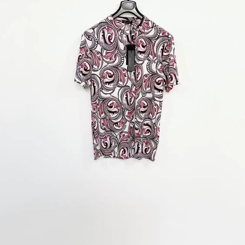 Versace Versace Summer Pink Cotton Short Sleeve T-Shirt 0089 Size US M / EU 48-50 / 2 - 1 Thumbnail