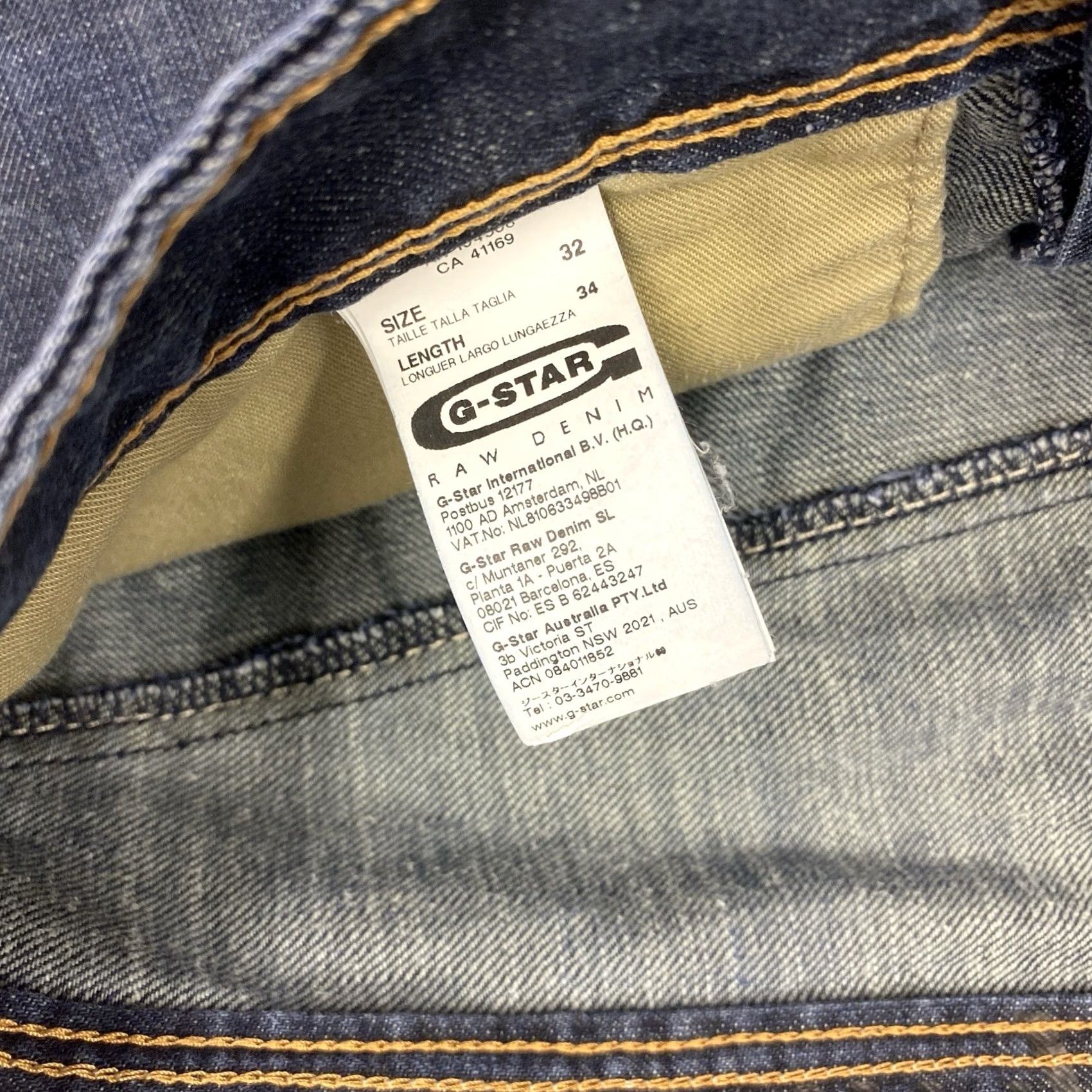 G-Star G-Star Raw Jeans Mens 32x34 Denim Grunge Hip Hop Punk Retro 3D Stars Tapered Jeans Mens 32x34 Blue Cotton Denim Beltless? Size US 32 / EU 48 - 4 Thumbnail