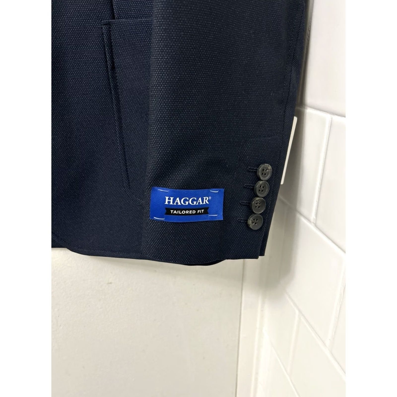 Haggar Haggar Sport Coat Blazer Mens M 40-42 Blue Tailored Fit 2 Buttons Jacket NWT Size 40R - 5 Thumbnail