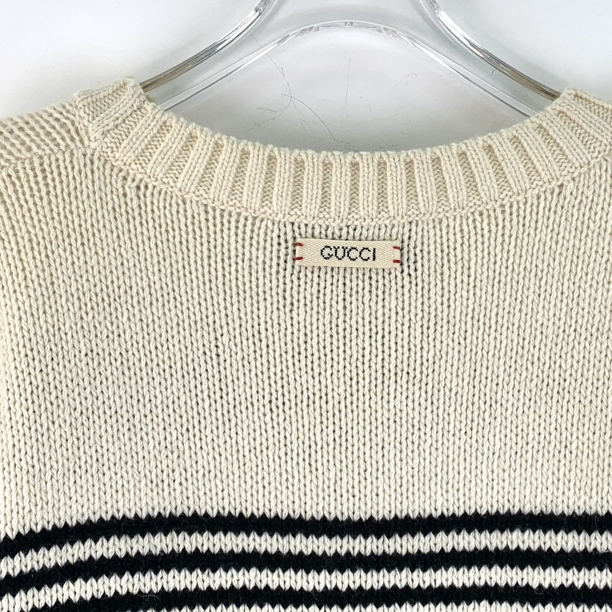 Gucci Gucci Striped Donald Duck Long Sleeve Knit Sweater K26WX Size S / US 4 / IT 40 - 5 Thumbnail