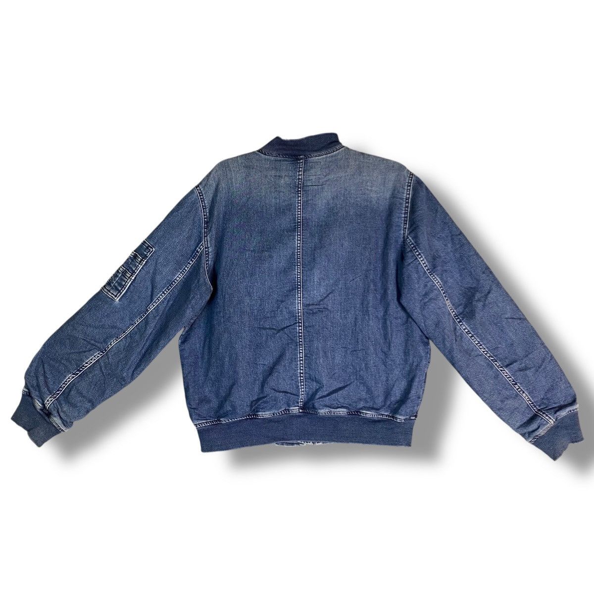 Gap GAP Product Red Denim Bomber Jacket Size US S / EU 44-46 / 1 - 4 Thumbnail