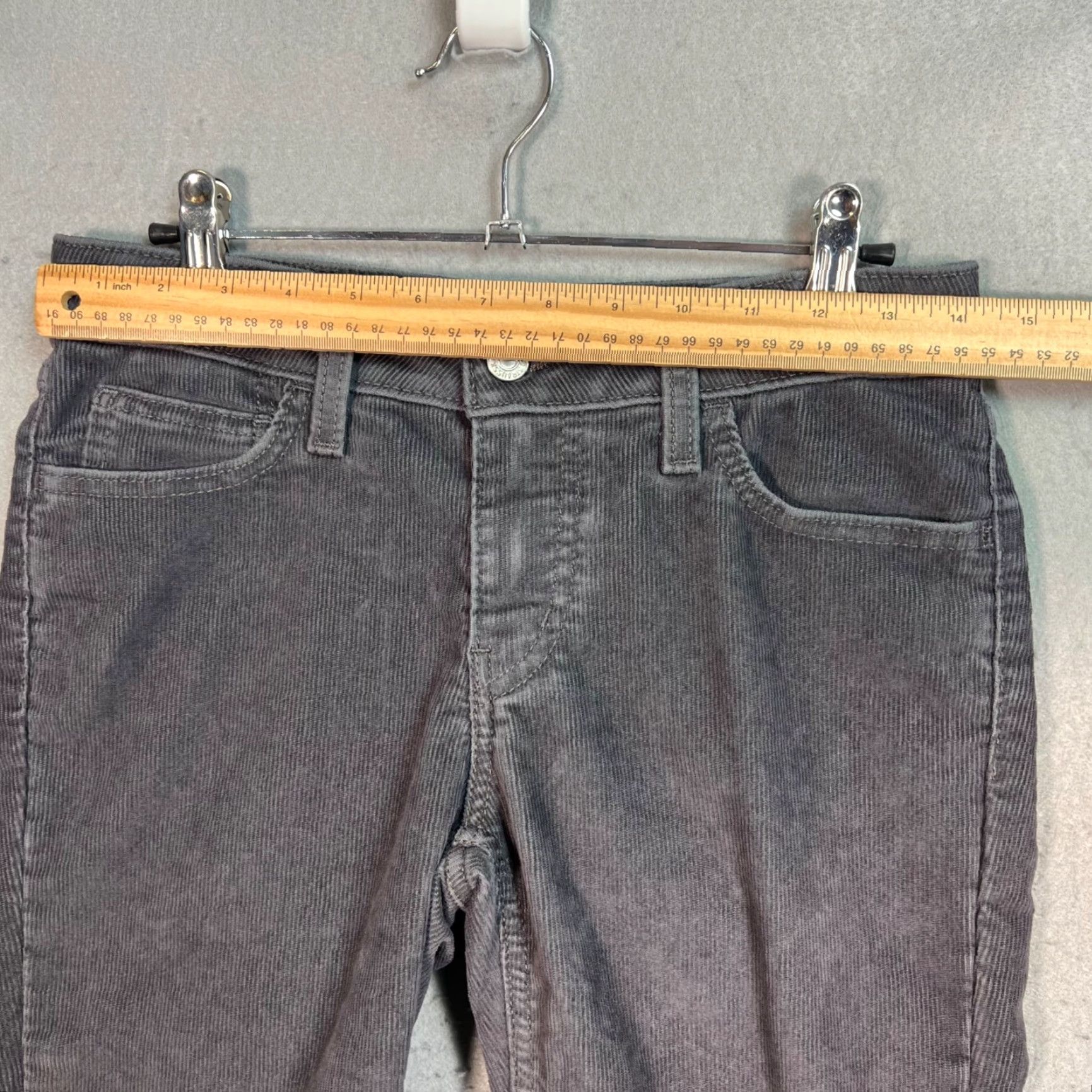 Levi's Levi's Womens Corduroy Boot Jeans - Gray - Size 26 x 32 - LV Superlow Bootcut Cotton Blend Denim, 90s Style, Womens Jeans Size 26" / US 2 / IT 38 - 6 Thumbnail
