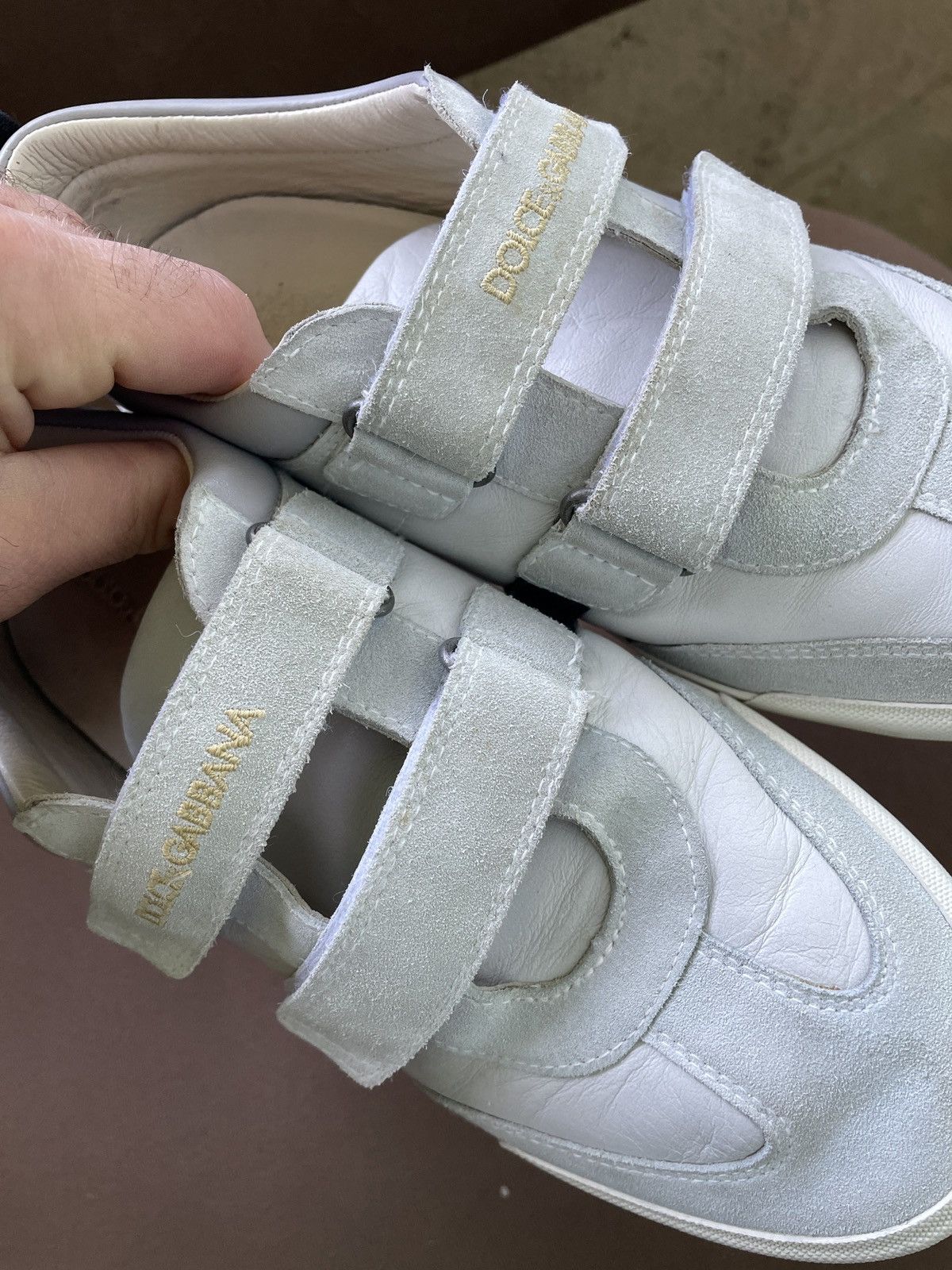 Dolce & Gabbana Dolce & Gabbana Women’s White grey Leather Sneakers Size US 6 / IT 36 - 6 Thumbnail