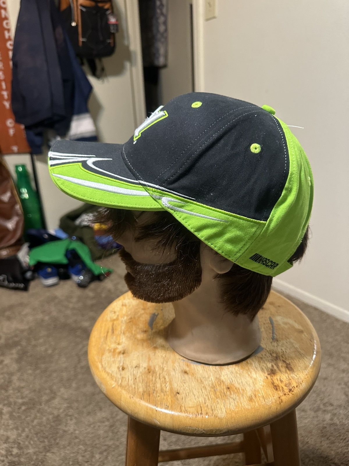 NASCAR Vintage NASCAR #41 “triple lime green” hat 00s Size ONE SIZE - 5 Thumbnail