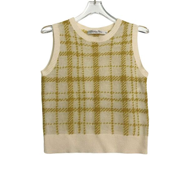 Dior Dior Plaid Knit Sweater Vest Size 34 Size XS / US 0-2 / IT 36-38 - 1 Thumbnail