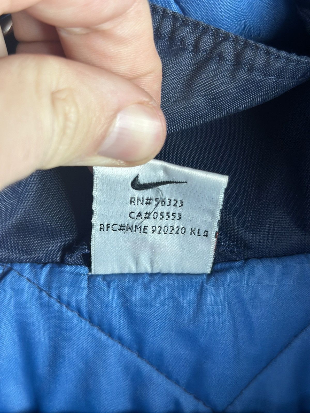 Nike × Vintage Nike Vintage Jacket Big Logo Blue Size Men's S Size US S / EU 44-46 / 1 - 10 Thumbnail