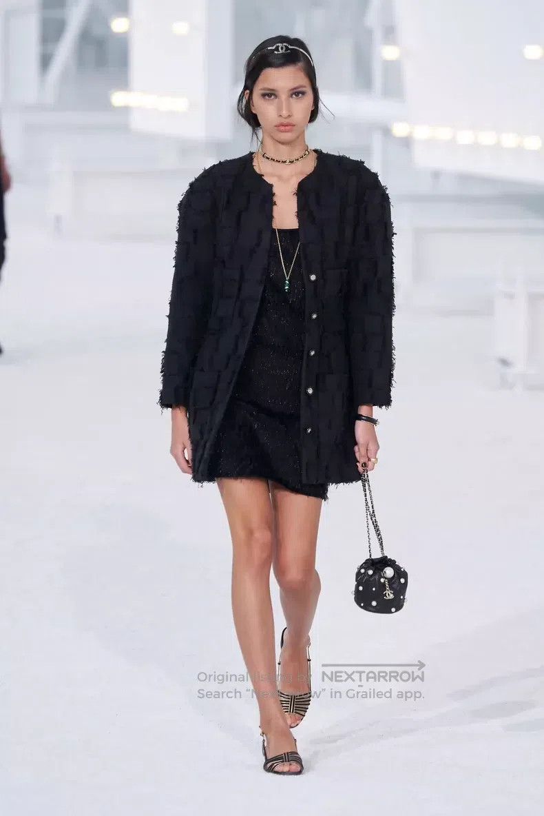 Chanel Chanel Black tasselle strap dress Size XXS / US 00 / IT 34 - 9 Thumbnail