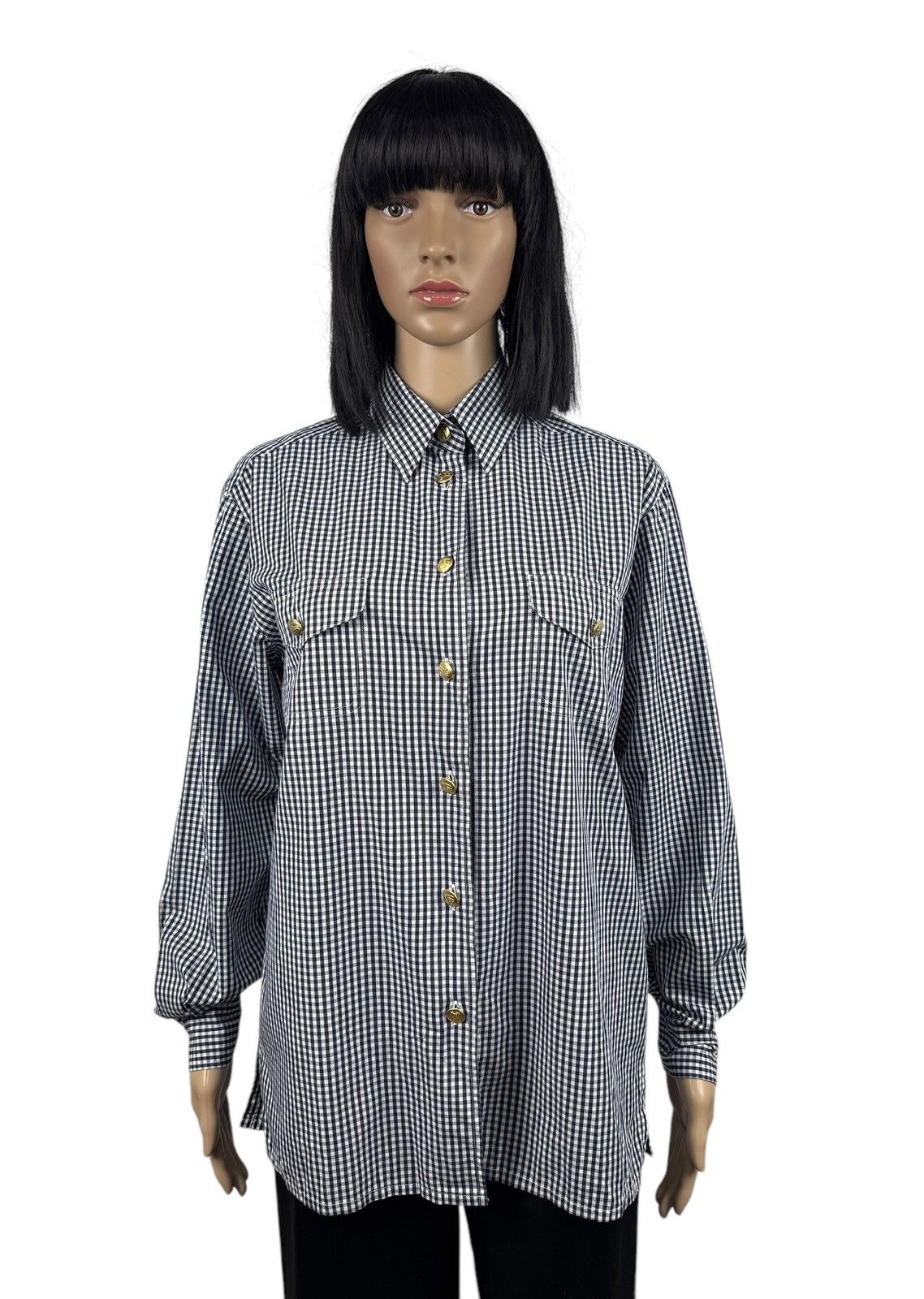 Burberry × Vintage Burberry Vintage Shirt Button Up Burberrys Gold Buttons Size M / US 6-8 / IT 42-44 - 1 Thumbnail