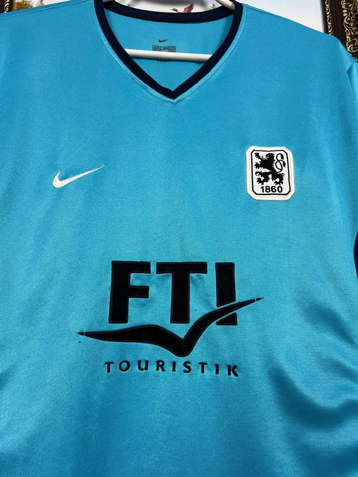 Nike 1860 Munich football shirt 2000 Soccer Nike Jersey Trikot Size US M / EU 48-50 / 2 - 3 Thumbnail