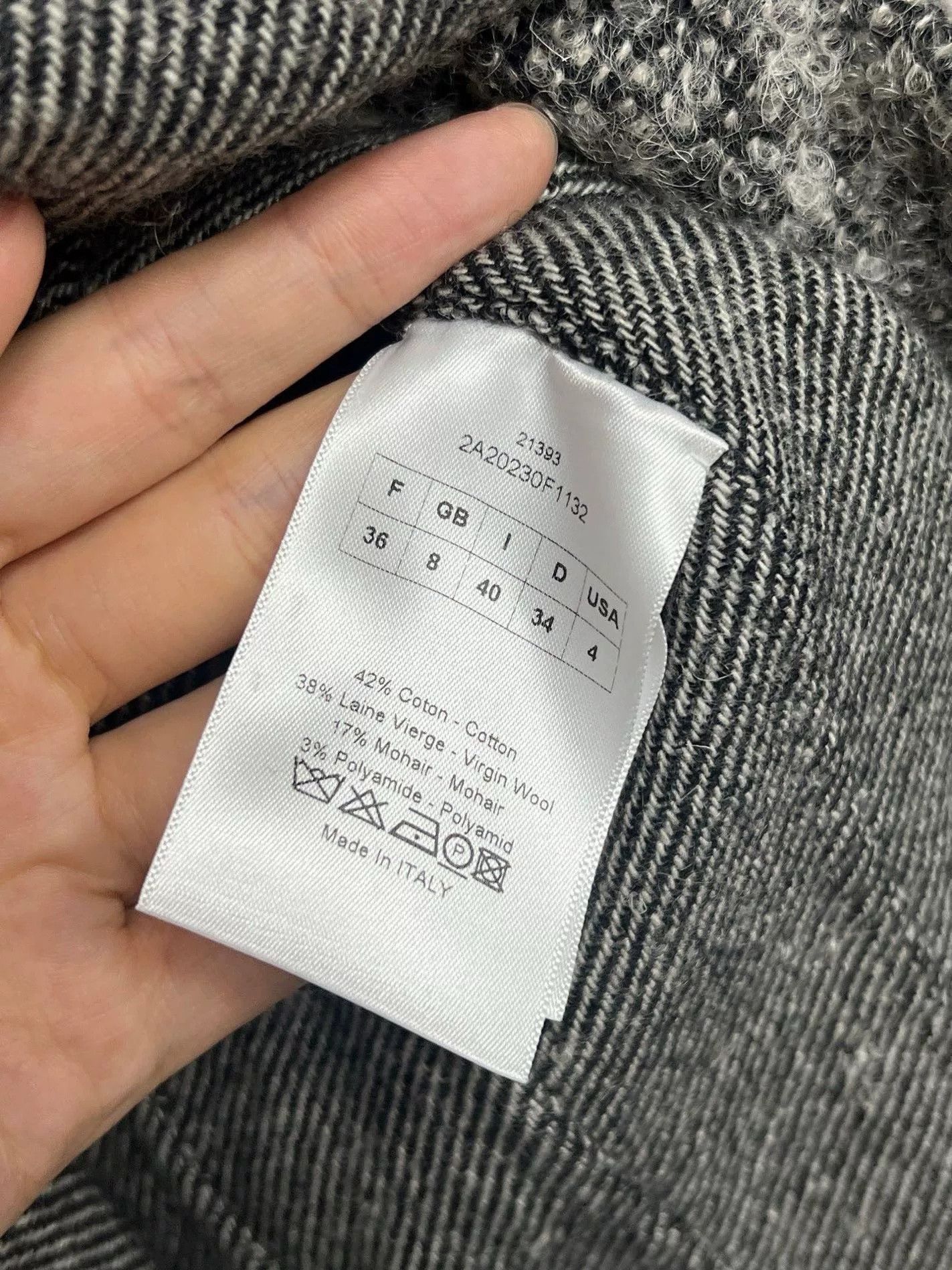 Dior Dior Snow Gray Double-Breasted T Jacket Size US 8 / EU 41 - 4 Thumbnail