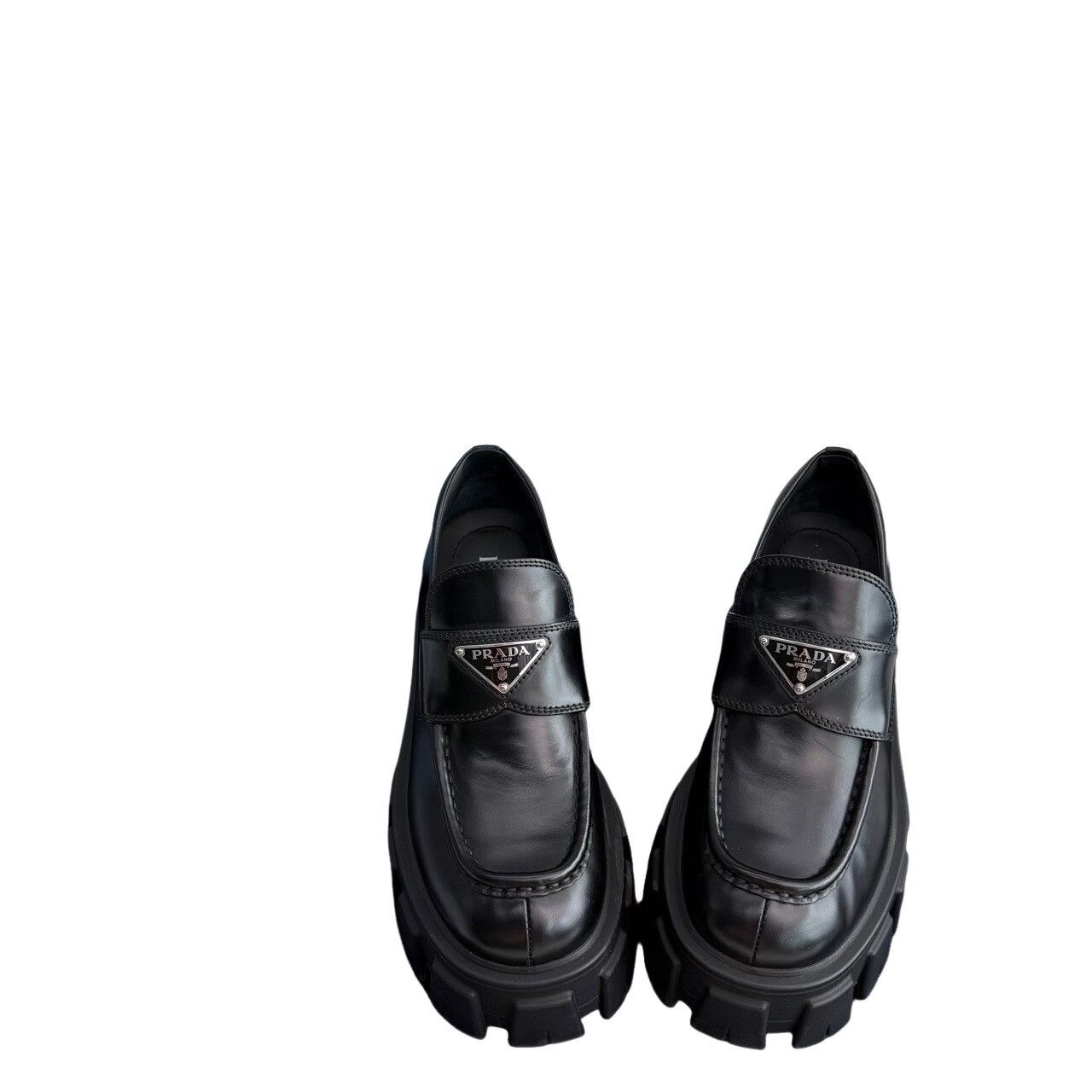 Prada Prada Monolith Leather Loafers Size 35.5 Size US 5.5 / IT 35.5 - 1 Thumbnail