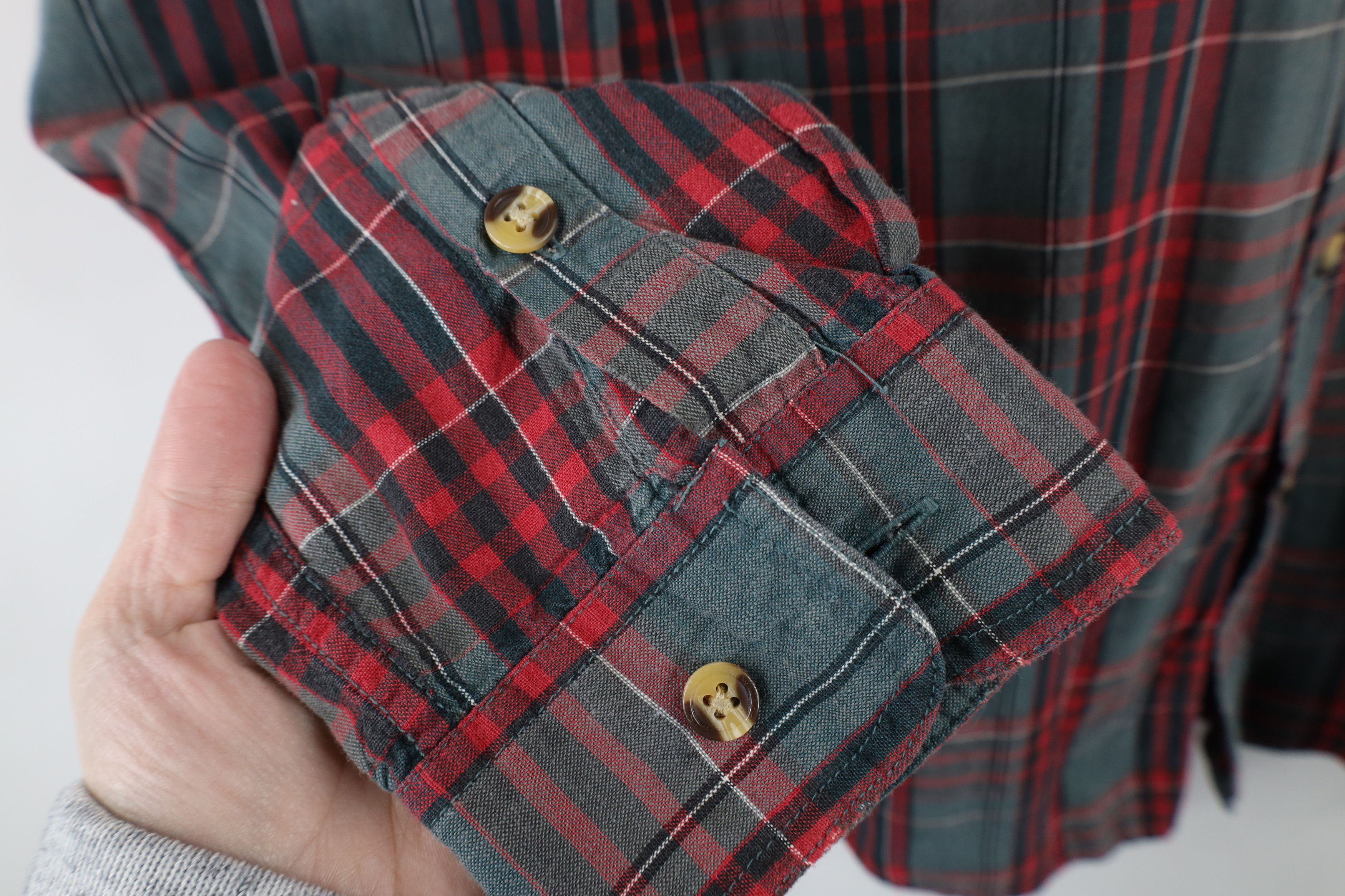 Cabelas × Vintage Vintage 90s Cabelas Pocket Collared Button Shirt Plaid Size US XL / EU 56 / 4 - 4 Thumbnail