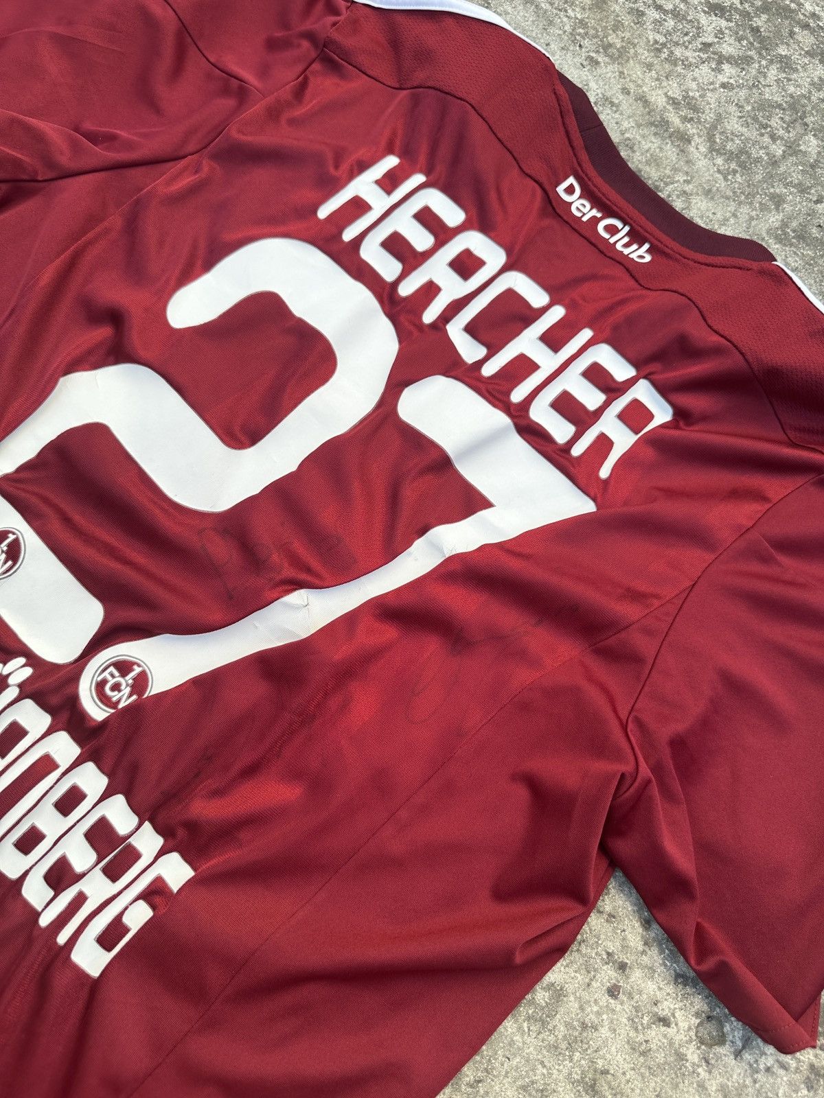 Adidas × Vintage Vintage Adidas 1.FC Nurnberg 27 Hercher Soccer Jersey L RARE Size US L / EU 52-54 / 3 - 7 Thumbnail