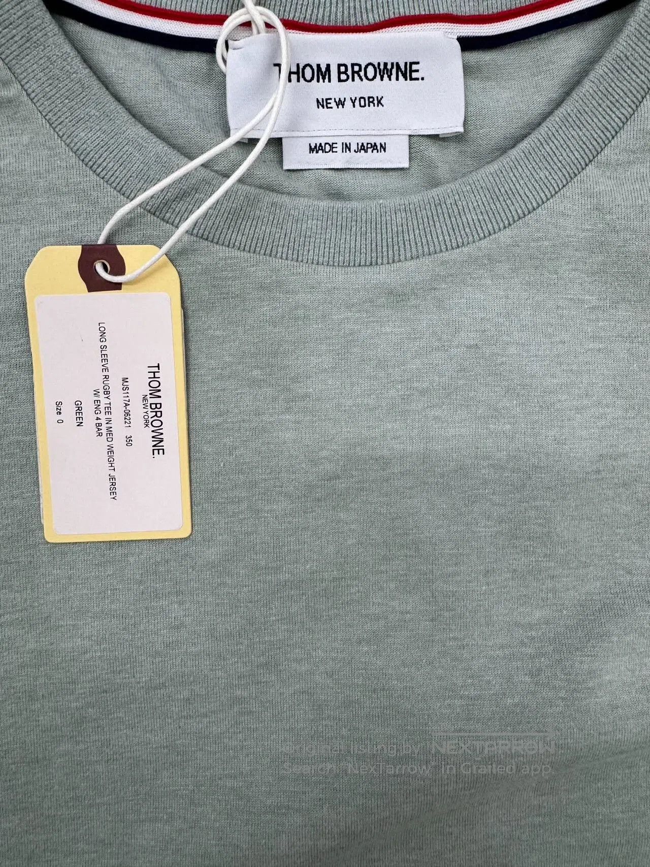 Thom Browne Thom Browne Long Sleeve T-Shirt Green. Size US S / EU 44-46 / 1 - 5 Thumbnail