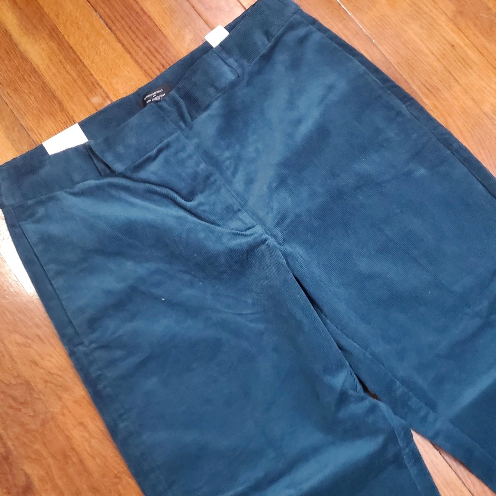 Banana Republic VINTAGE Banana Republic Pants Womens 16 Green Straight Trouser Corduroy High Rise Ankle Size 38" / US 16 / IT 52 - 7 Thumbnail