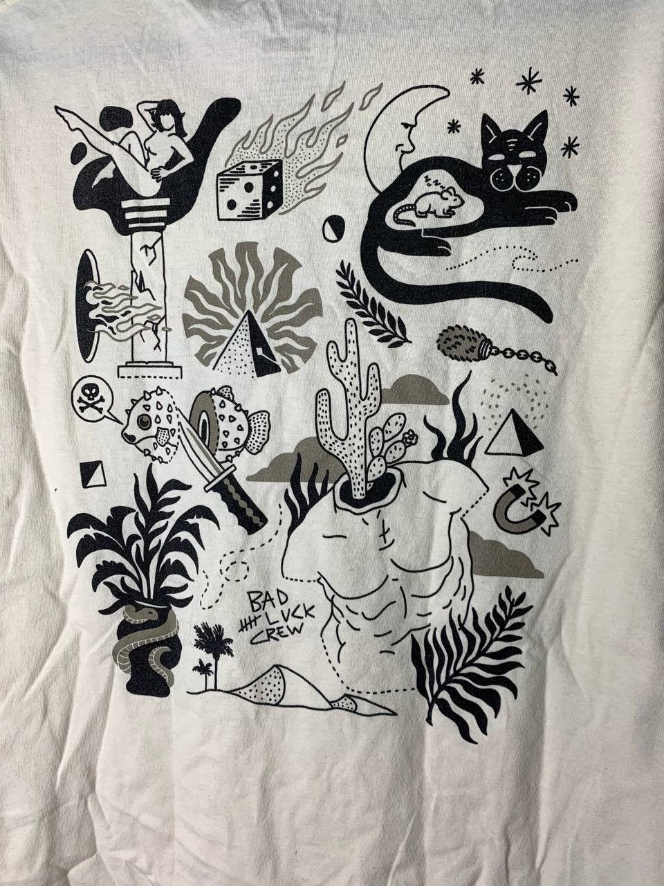 Empyre Empyre Graphic Print T-Shirt Cotton White Sz S Size US S / EU 44-46 / 1 - 4 Thumbnail