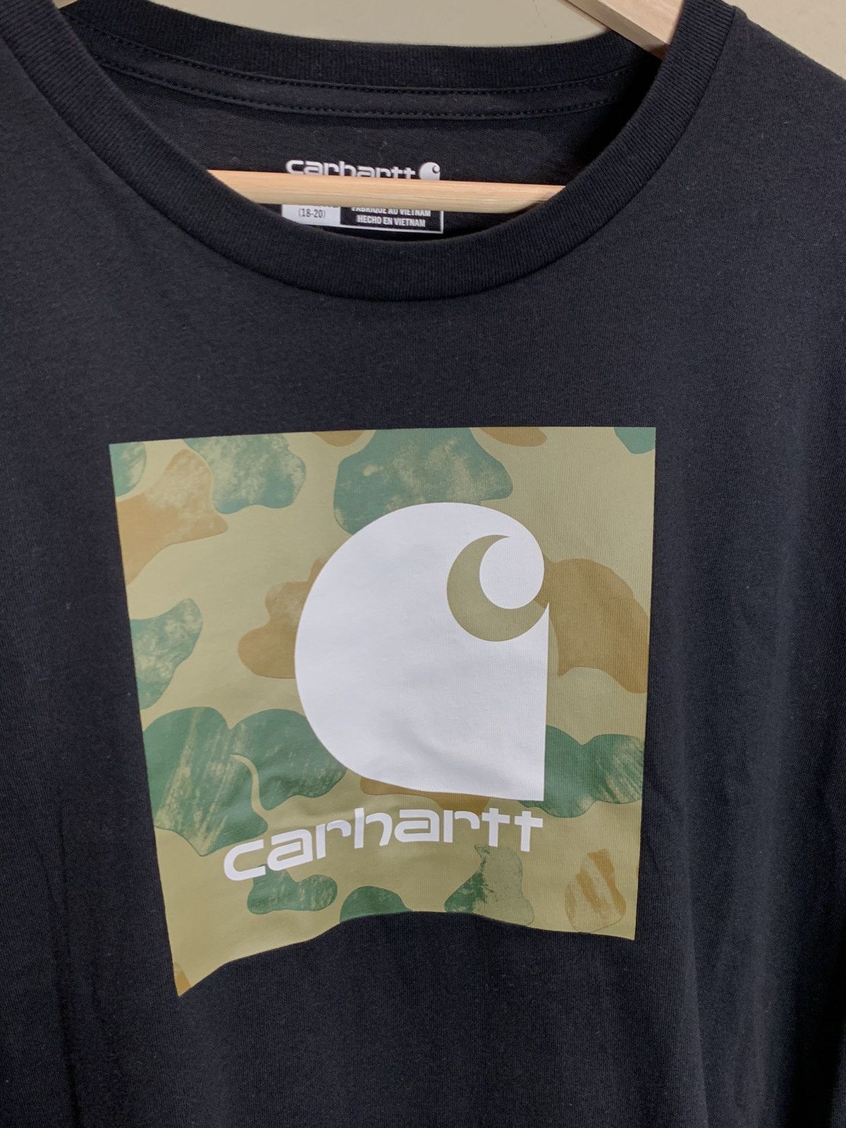Carhartt × Designer *RARE* New Carhartt Camo Box Logo Long Sleeve Shirt Size US S / EU 44-46 / 1 - 2 Thumbnail
