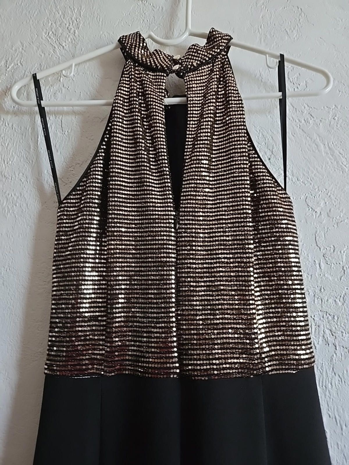 Other JULIA JORDAN Womens Evening Jumpsuit Size 4 Gold Black NEW Size 27" / US 4 / IT 40 - 5 Thumbnail