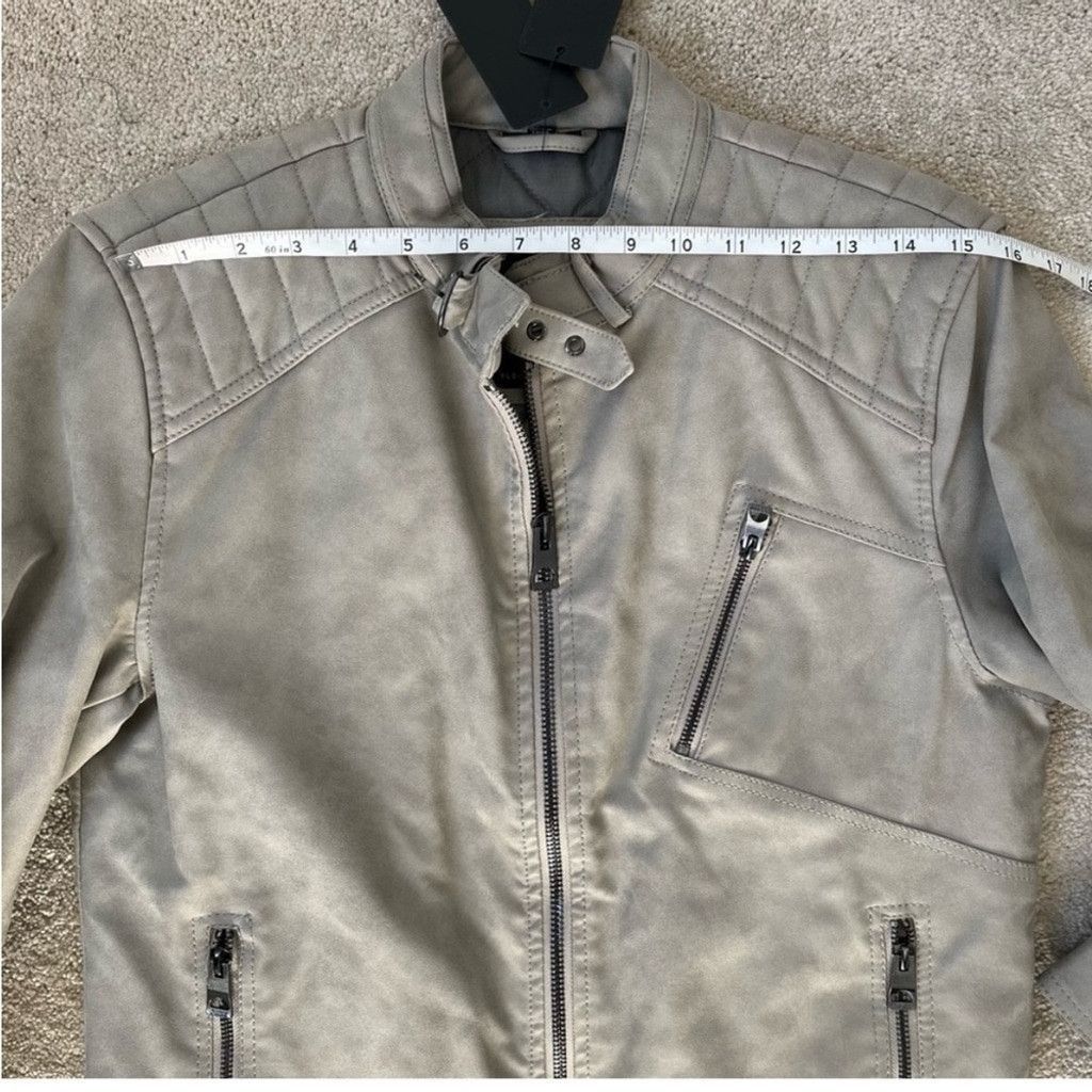 Guess Guess NWT Men's Grey motorcycle drew suedes Jacket size XS Size US XS / EU 42 / 0 - 12 Thumbnail