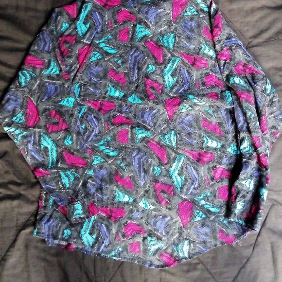 Other Vintage Frank Abstract Geometric Button Shirt Long Sleeve Size XXL / US 16-18 / IT 52-54 - 7 Thumbnail