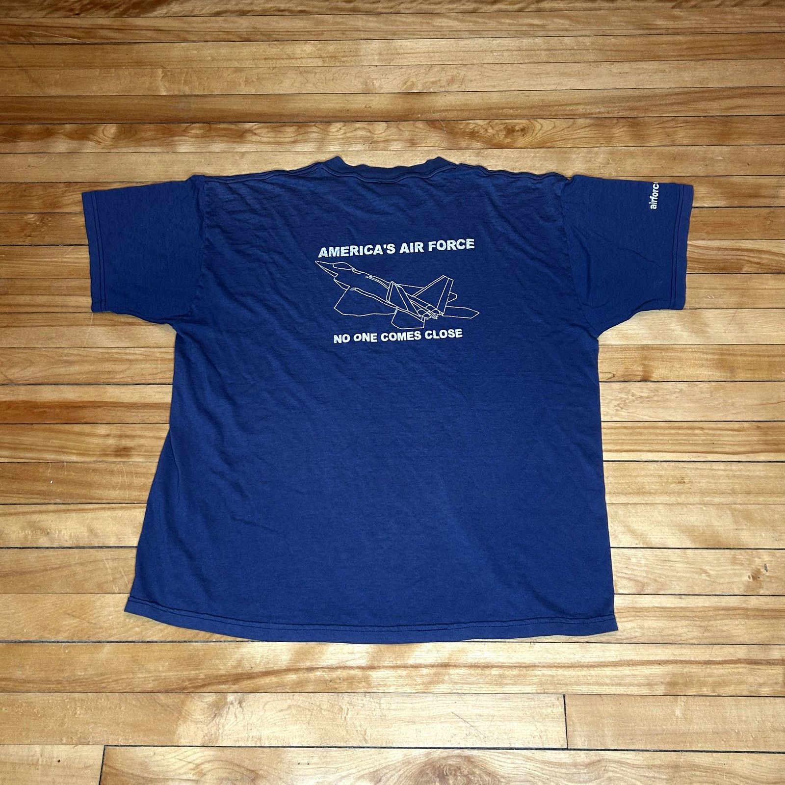 Fruit Of The Loom Vintage 90s Airforce T-Shirt XL Size US XL / EU 56 / 4 - 1 Thumbnail